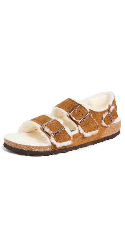 Birkenstock Milano Shearling Sandals Mink