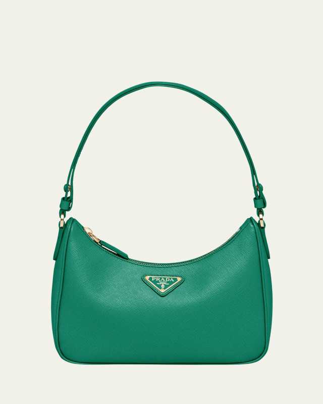 Mini Saffiano Leather Shoulder Bag with Adjustable Strap