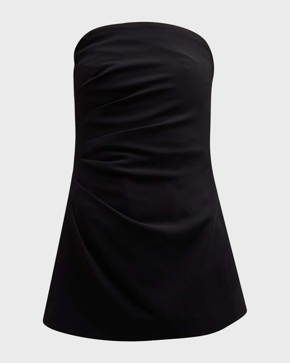 Gathered Crepe Strapless Top