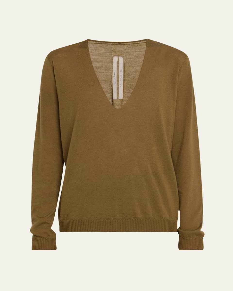 V-Neck Loose Wool Sweater