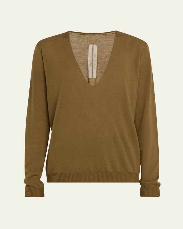 V-Neck Loose Wool Sweater