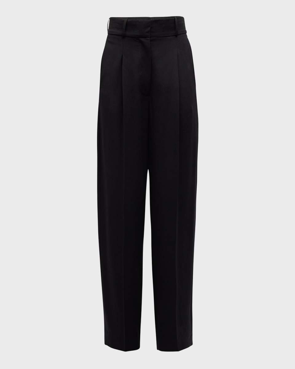 David Pleated High-Rise Pants