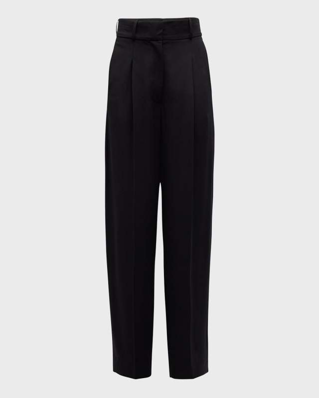 David Pleated High-Rise Pants