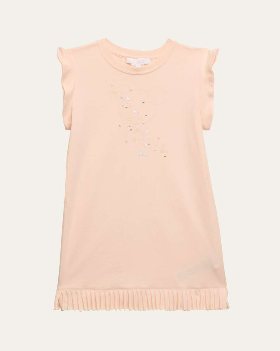 GIrl's Embellished T-Shirt Dress, Size 4-5