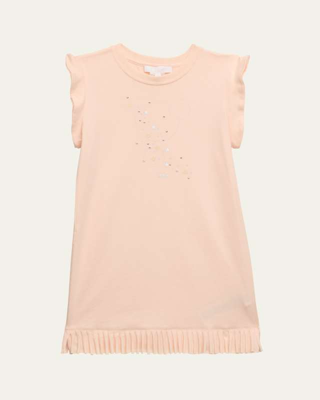 GIrl's Embellished T-Shirt Dress, Size 4-5