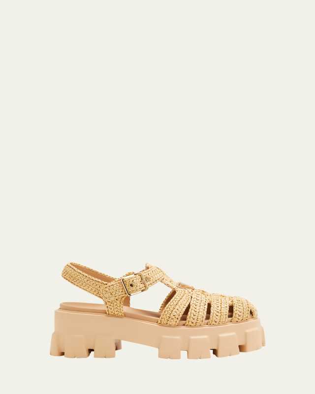 Monolith Raffia Fisherman Sandals