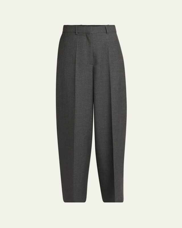 Tailored Straight-Leg Wool Trousers