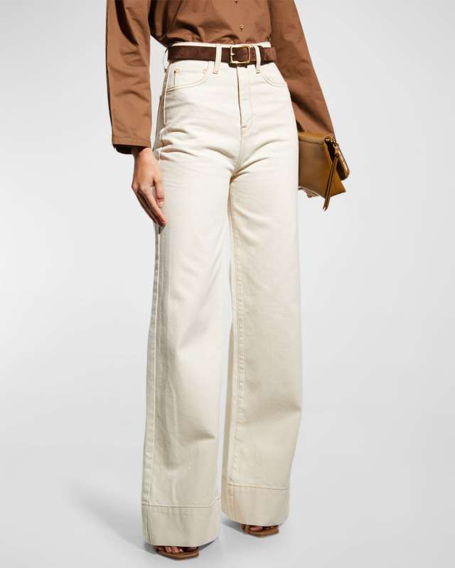 Ms Onassis High-Rise Wide-Leg Jeans