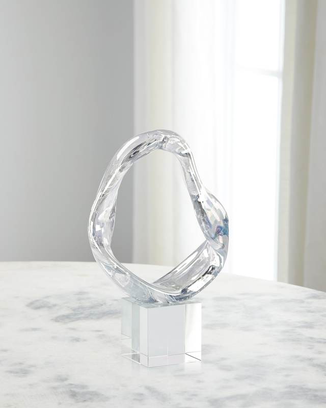 Prismatic Loop on Crystal Base Sculpture, Small