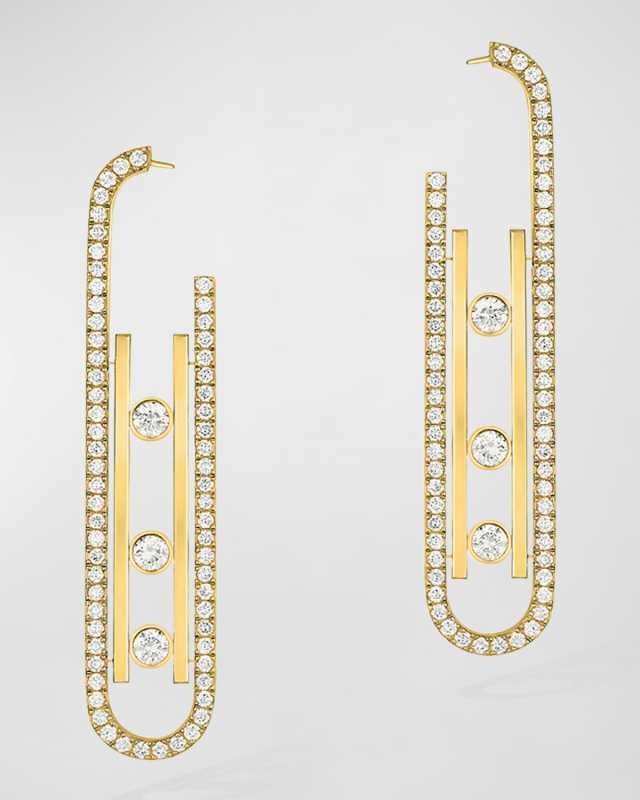 MOVE 10TH 18K YELLOW GOLD DIAMOND EARRINGS