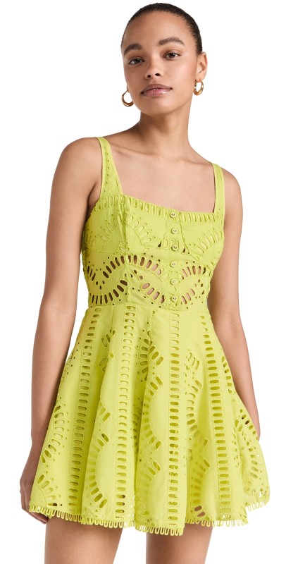 Charo Ruiz Ricka Short Dress Lime Punch