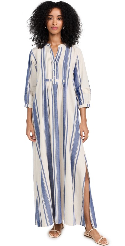 Natalieartin Collection Sammieaxi Dress French Stripe Blue