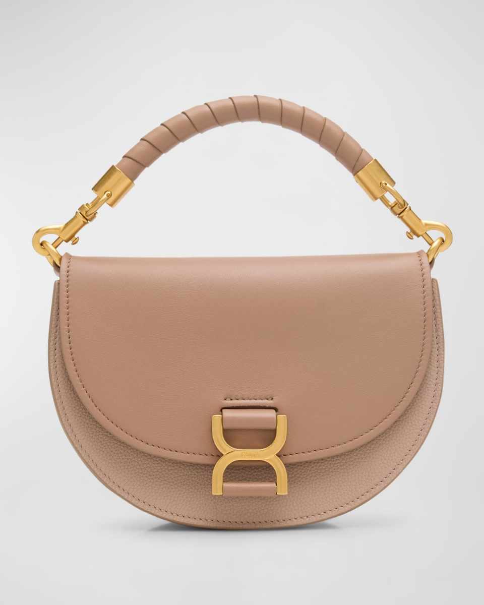 Marcie Flap Crossbody Bag in Suede and Lambskin
