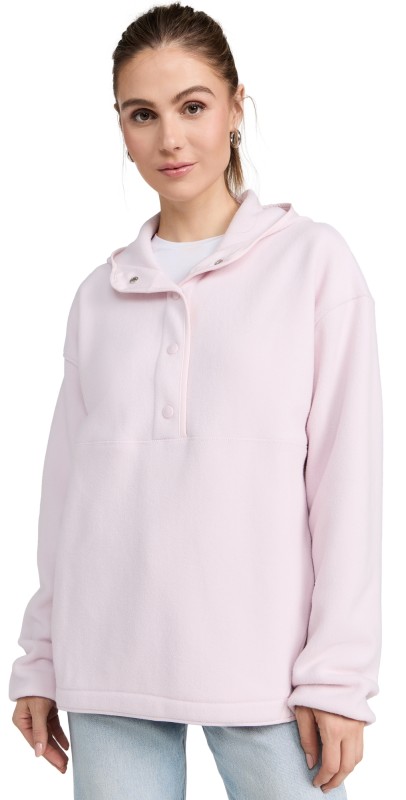 Outdoor Voices RecFleece Snap Up Hoodie Tulip