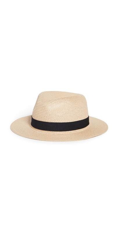 Madewell Packable Straw Fedora Hat Natural Straw