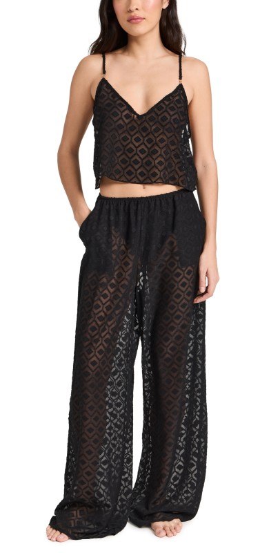 Bluebella Cassat Cami and Trouser Set Black