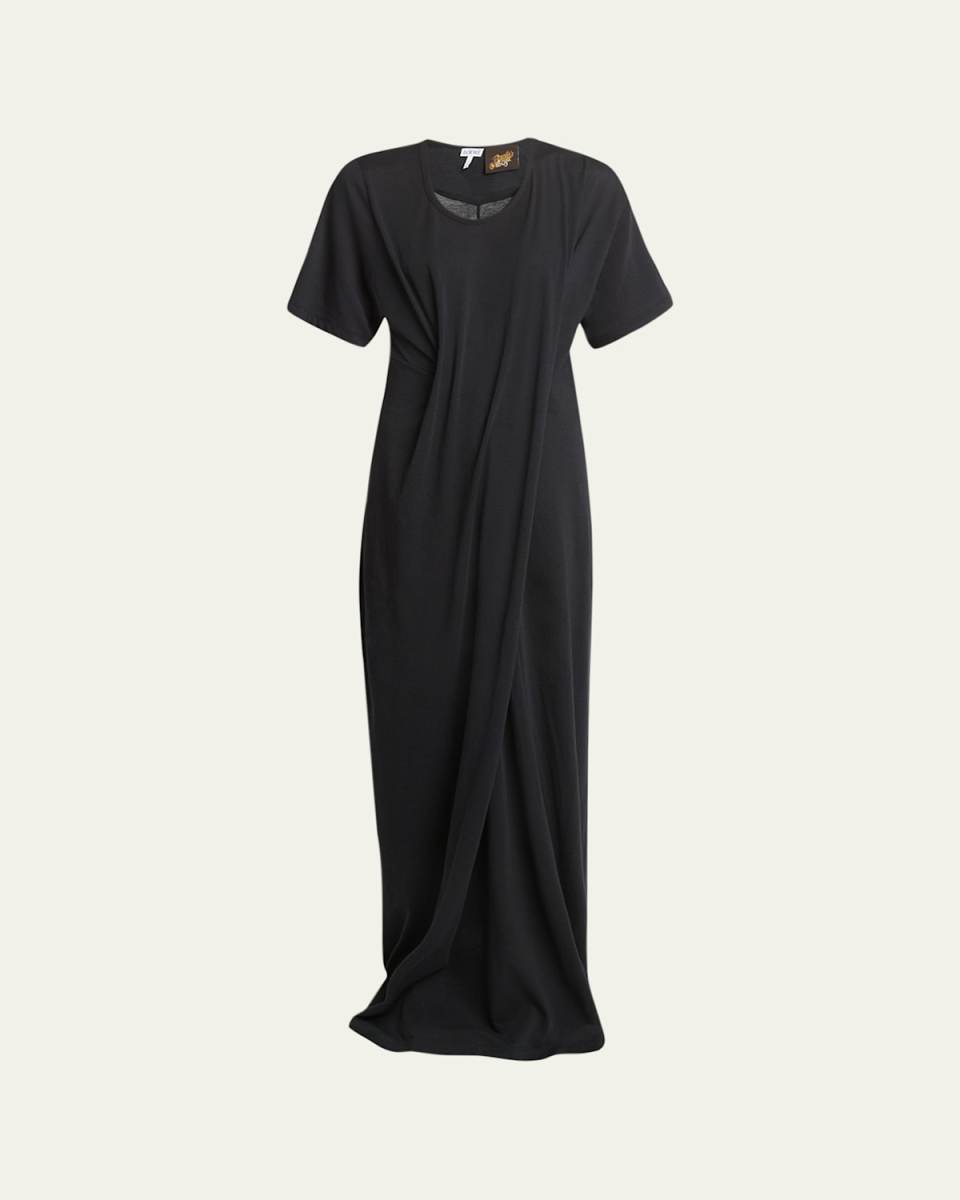 Long Draped Shirtdress
