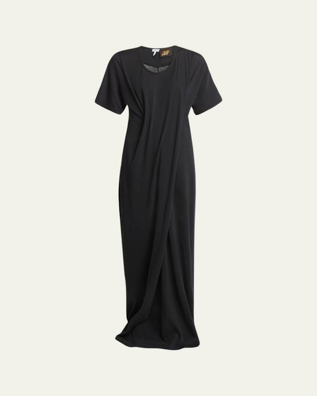 Long Draped Shirtdress