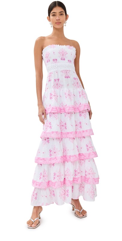 Temptation Positano Genna Dress White Pink