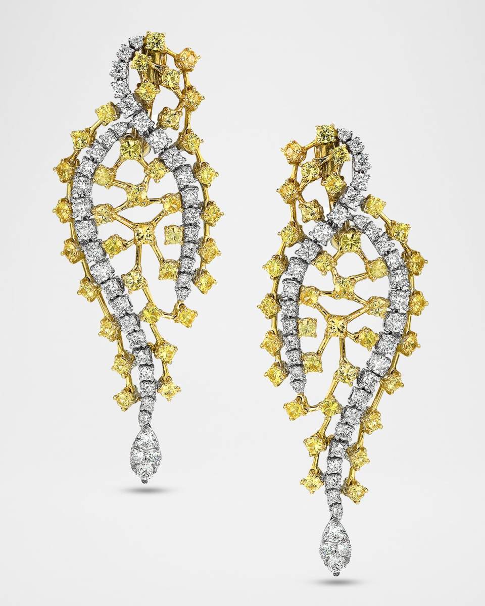 Gold Filigree Cluster Earrings