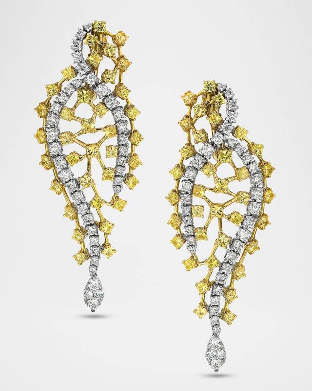 Gold Filigree Cluster Earrings