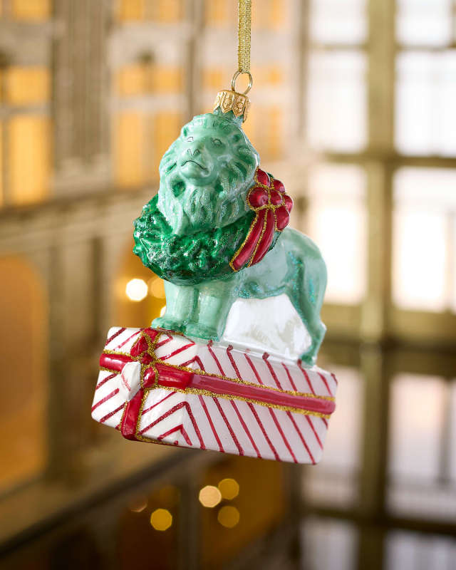 Lion on NM Present Christmas Ornament