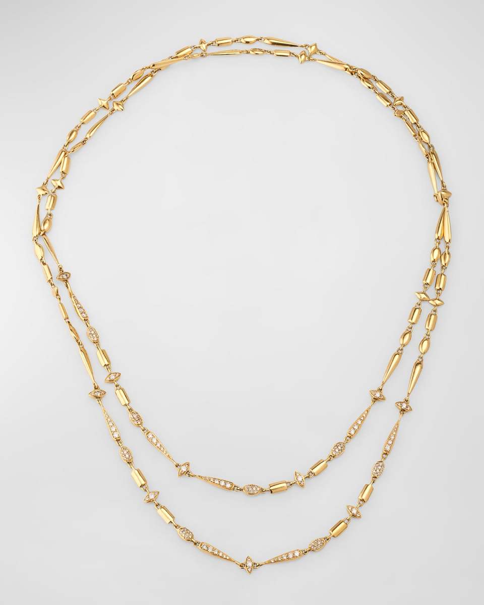 18K Yellow Gold Brown Diamond Necklace