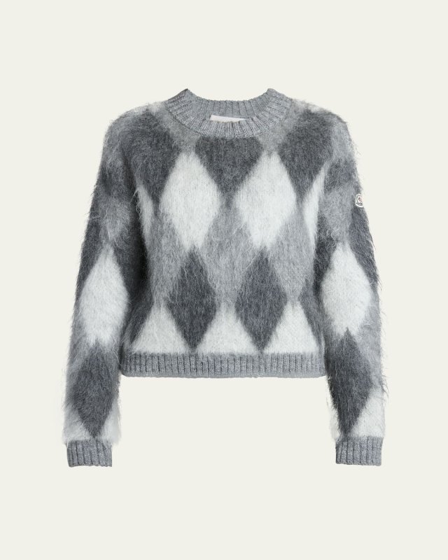 Diamond Patterned Crewneck Sweater