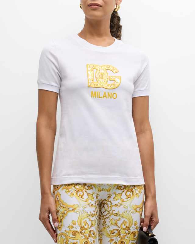 Majolica Embroidered Logo T-Shirt