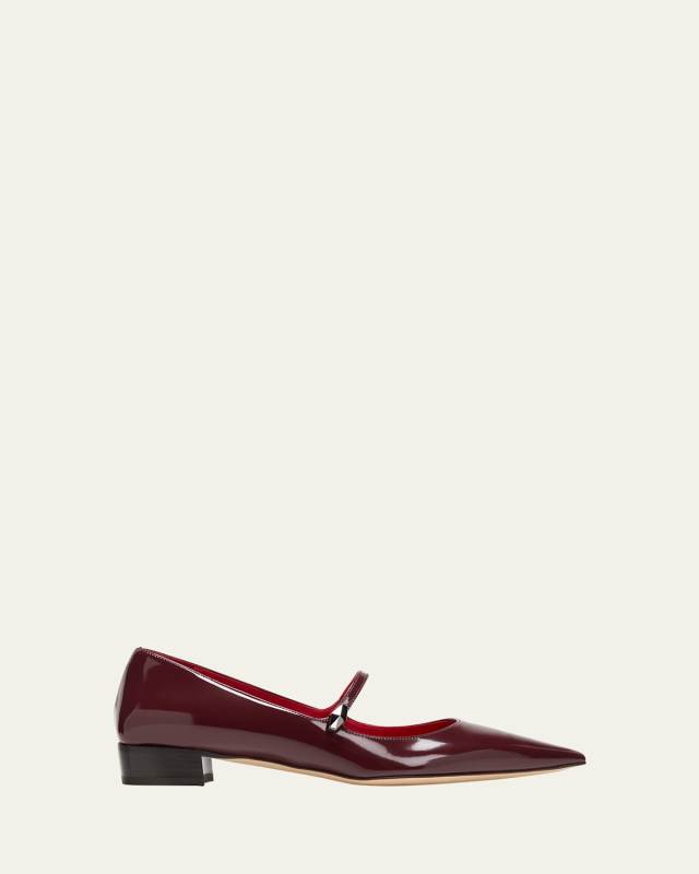 Carolyn Leather Mary Jane Ballerina Flats