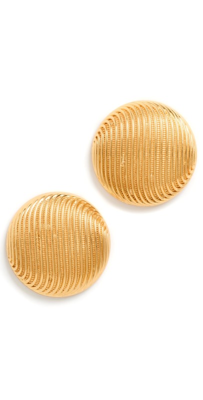 Aureum Reine Textured Circle Earrings Gold