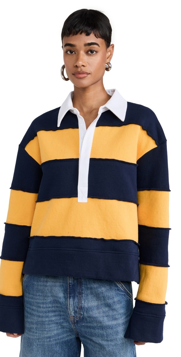 K. ngsley Riis Deco Polo Navy/Ochre