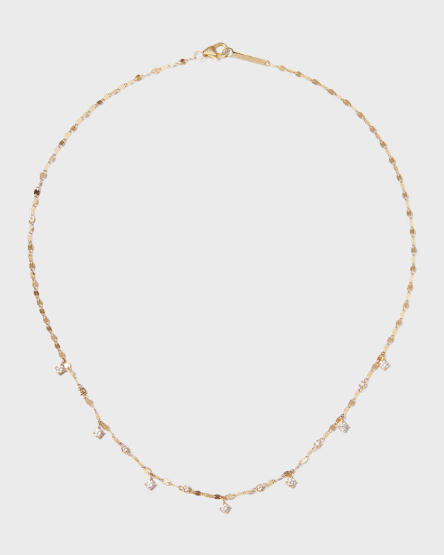 Solo Partial Hanging Multi-Rain Diamond Necklace