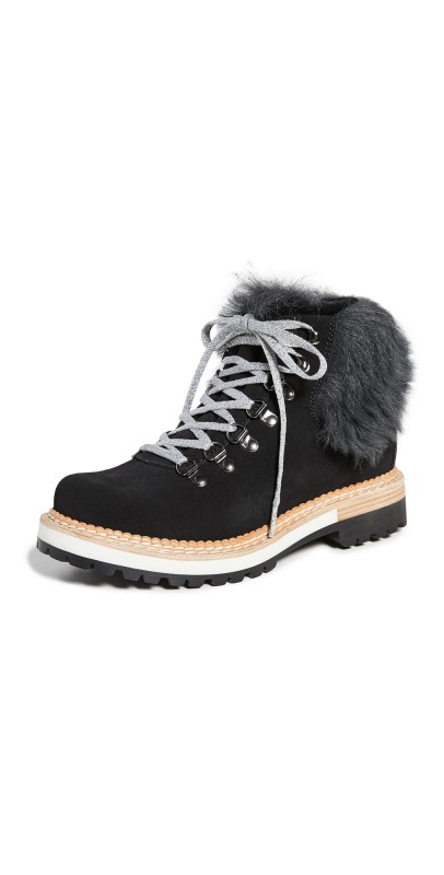 Montelliana Clara Shearling Lined Boots Black