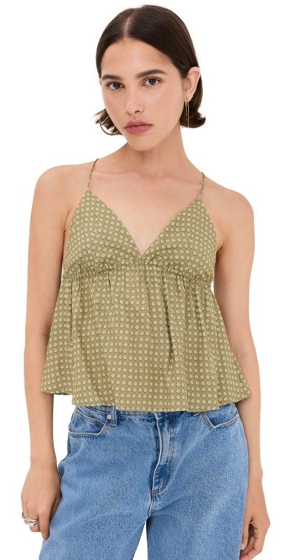 FAITHFULL THE BRAND Emalee Top Oleander Floral/Khaki
