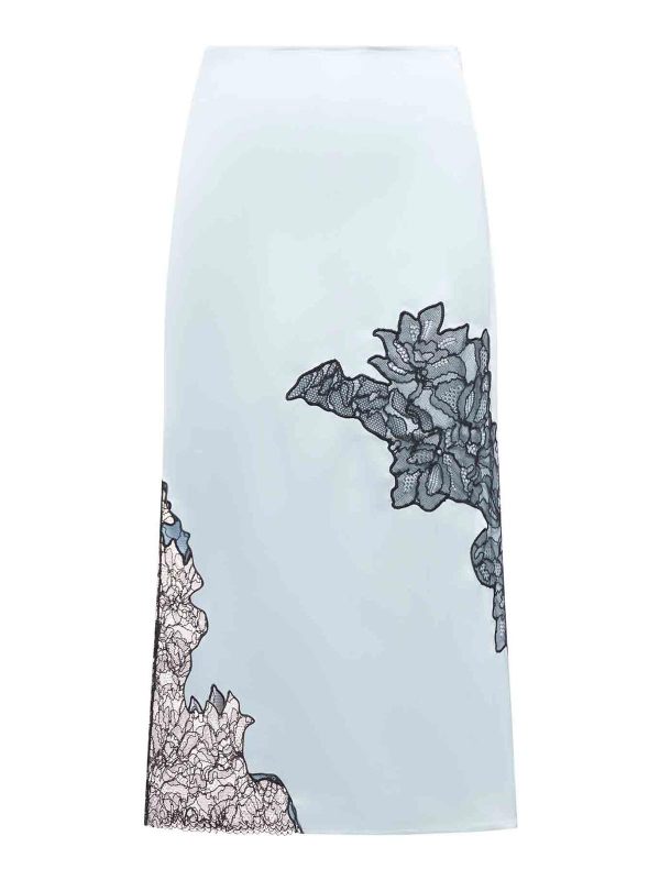 Ganni Jupe Midi - Argent
