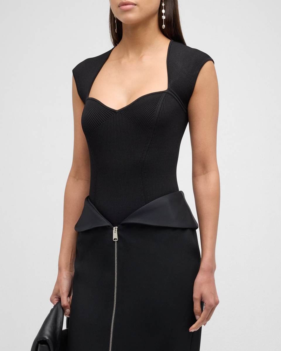 Barbara Sweetheart Compact-Rib Bodysuit
