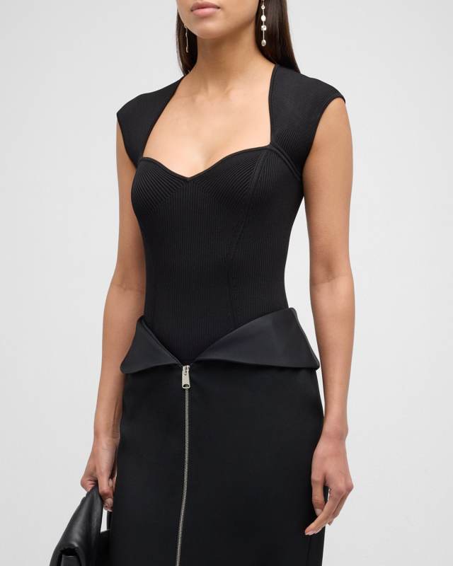 Barbara Sweetheart Compact-Rib Bodysuit