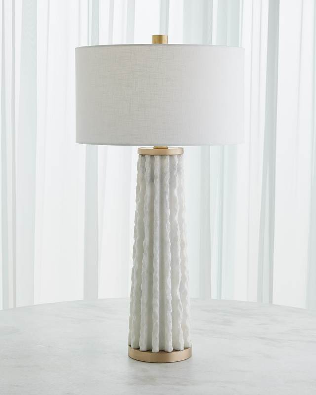 Quarry White Marble Table Lamp