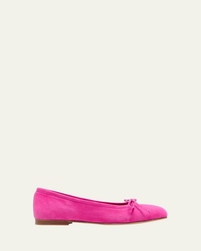 Veralli Suede Bow Ballerina Flats