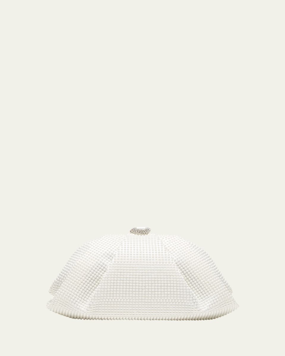Gemma Pearly Rhinestone Top-Handle Bag