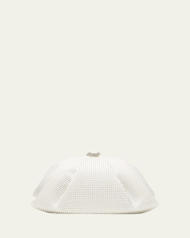 Gemma Pearly Rhinestone Top-Handle Bag