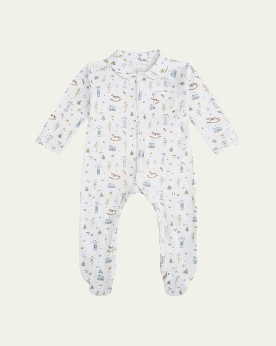 Girl's Sugar Plum Fairies Footie Pajamas, Size Newborn-18