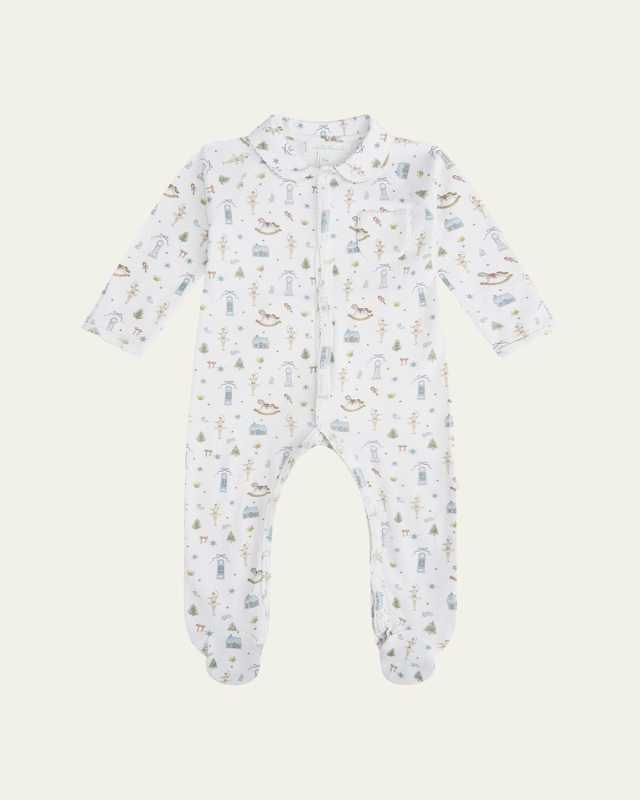 Girl's Sugar Plum Fairies Footie Pajamas, Size Newborn-18