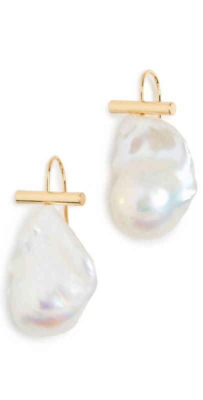 SHASHI Giselle Earrings Gold/Pearl