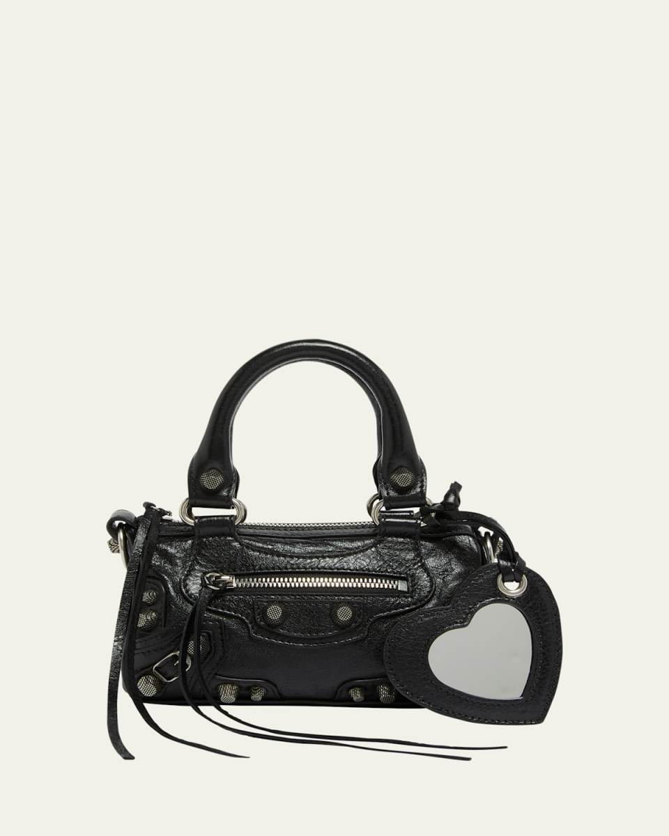 Le Cagole Nano Leather Crossbody Bag