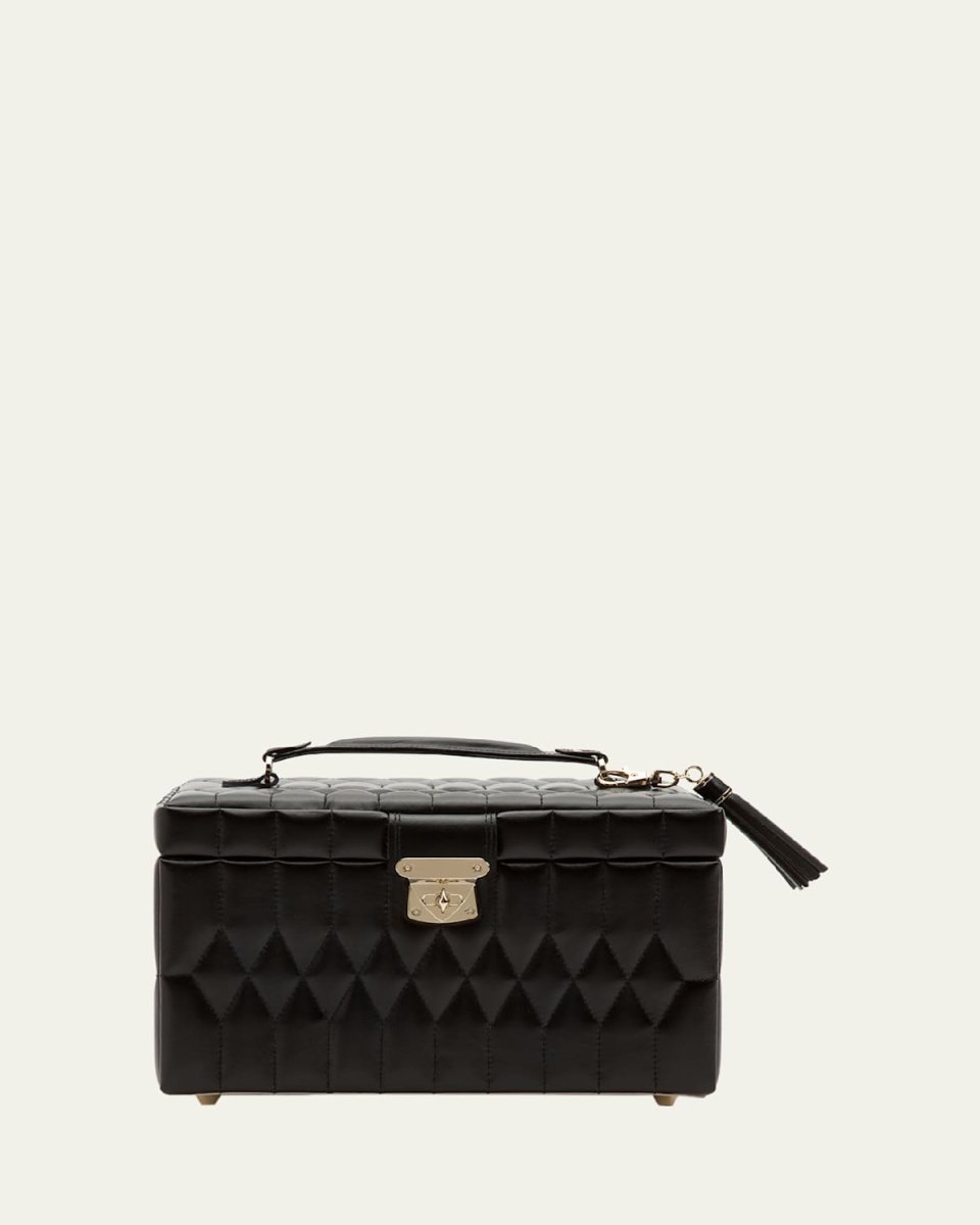Caroline Black Medium Jewelry Case