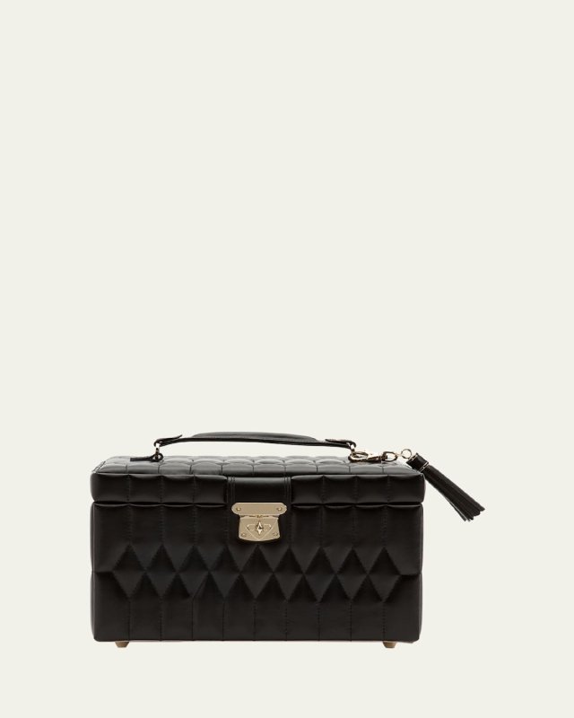 Caroline Black Medium Jewelry Case