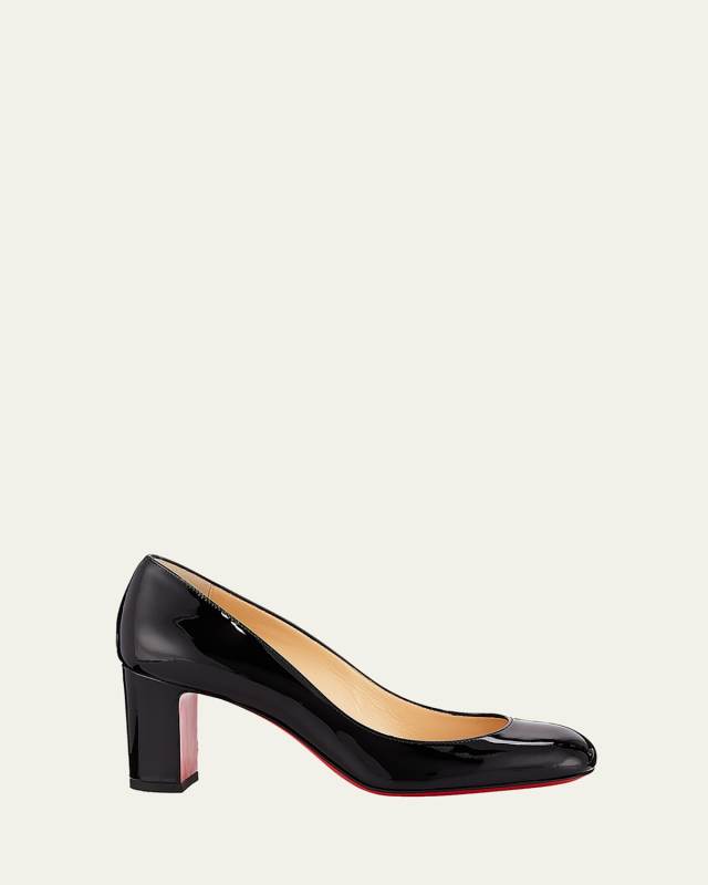 Cadrilla Patent Block-Heel Red Sole Pump