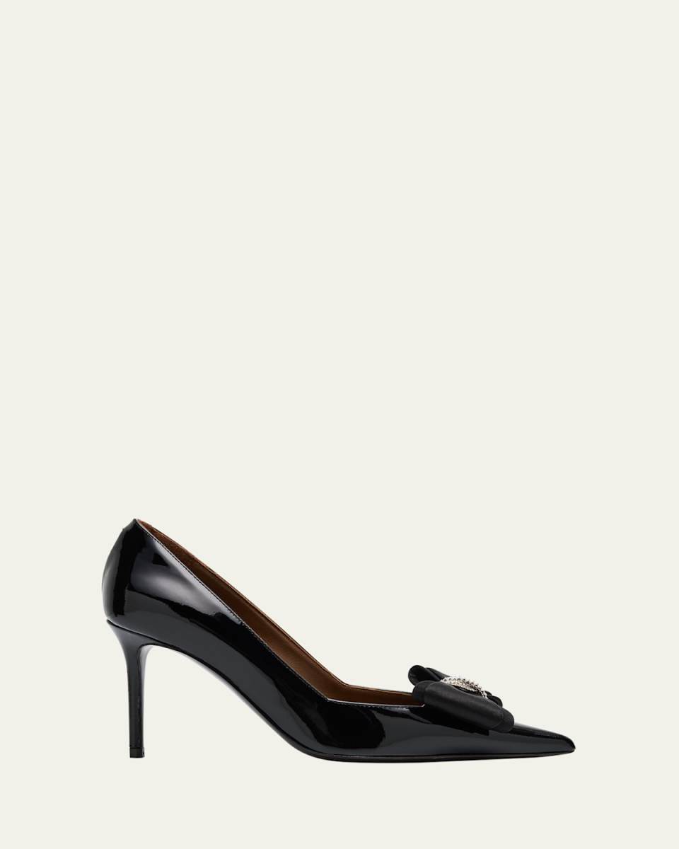 Raquel Patent Bow Stiletto Pumps